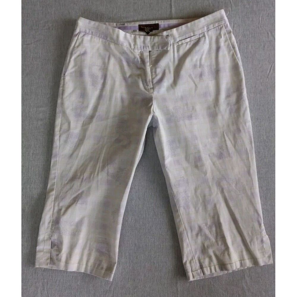 Tommy‎ Bahama Women's 18 Golf Beach   Capri Cotton/Lyca Paisley Plaid Pants